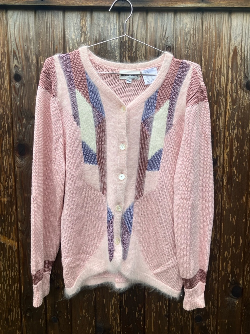 80’s pink cardigan